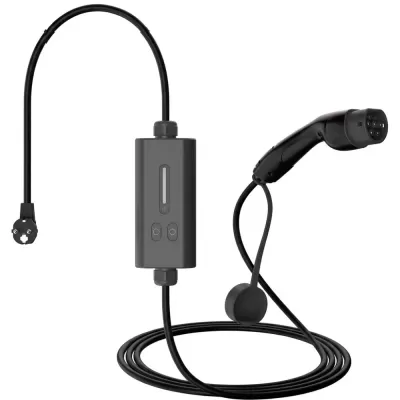 Tylon 16A Type 2 EU standard portable AC EV charger with coiled cable and plugs
