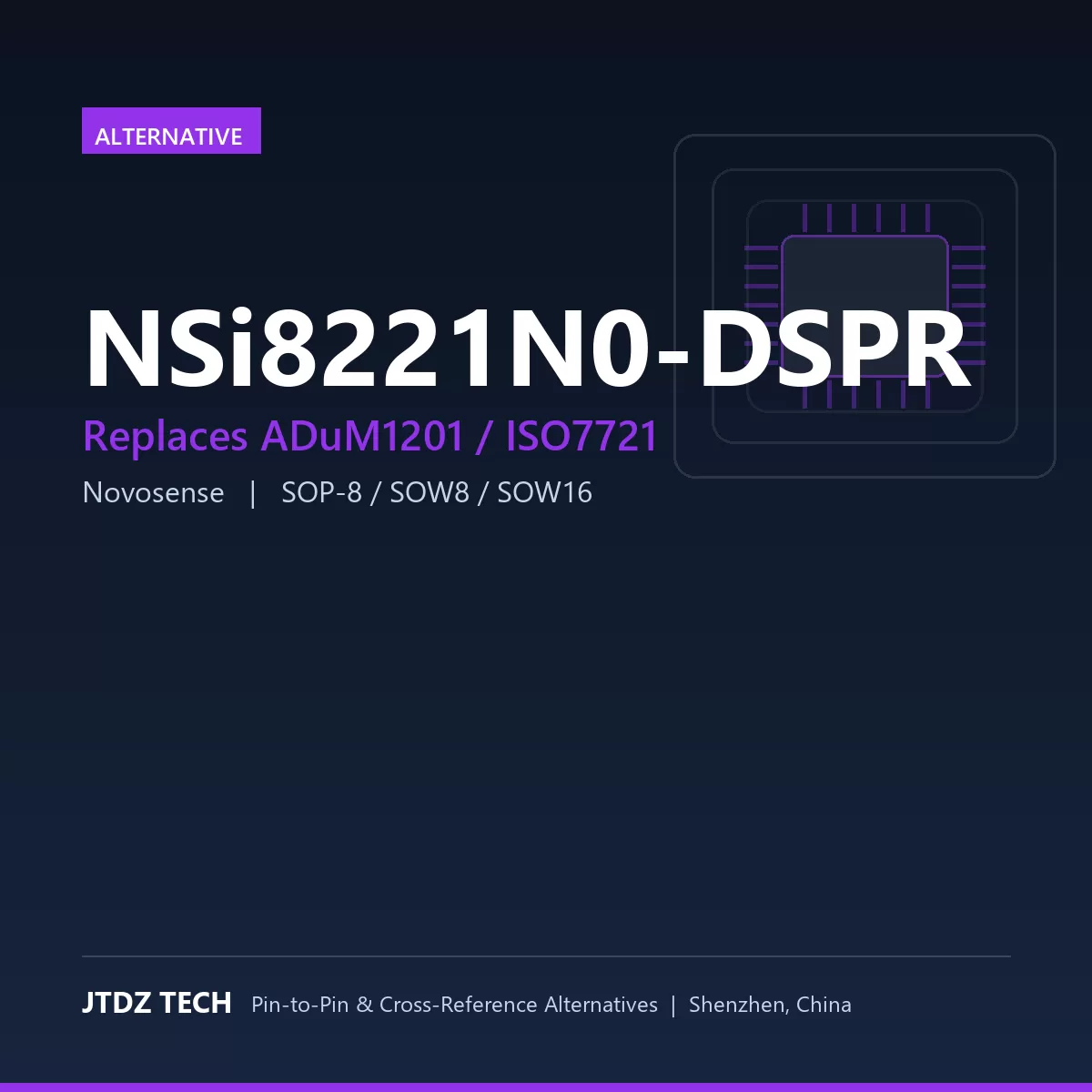 NSi8221N0-DSPR - alternative to ADuM1201 / ISO7721