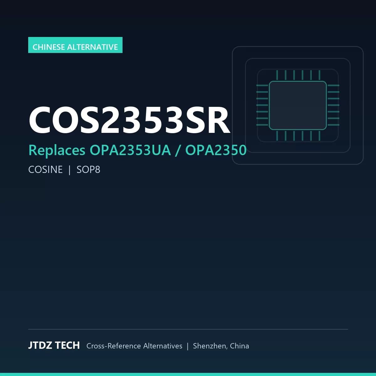 COS2353SR - alternative to OPA2353UA