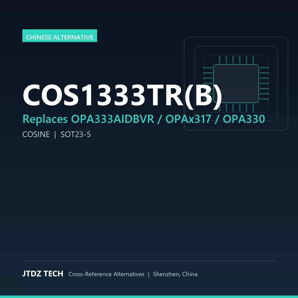 COS1333TR(B) - alternative to OPA333AIDBVR