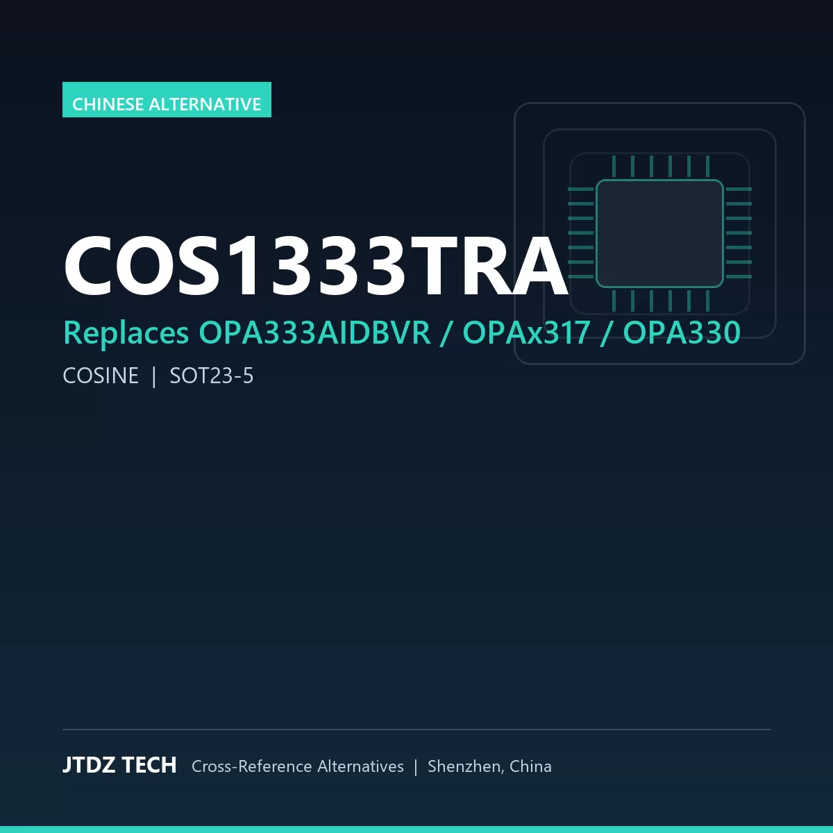 COS1333TRA - alternative to OPA333AIDBVR
