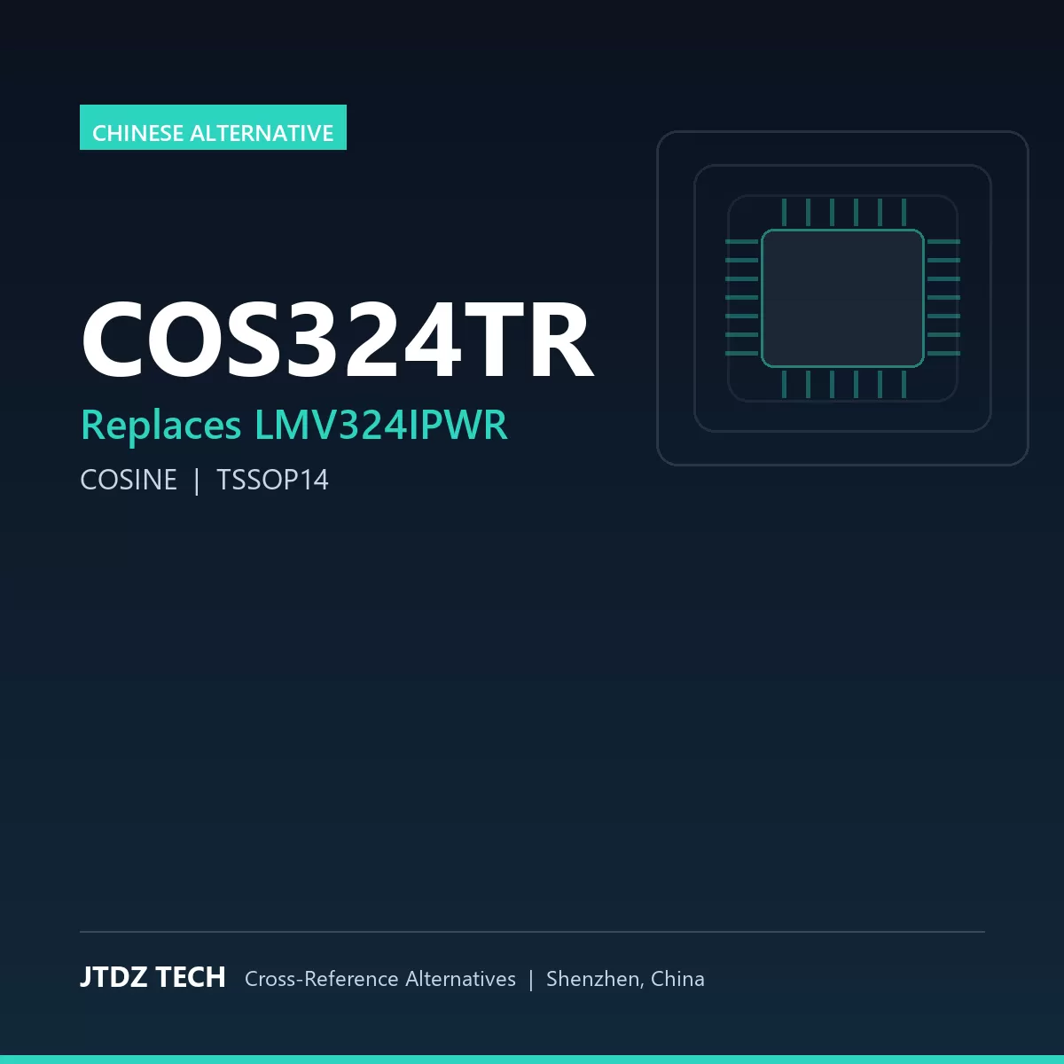 COS324TR - alternative to LMV324IPWR