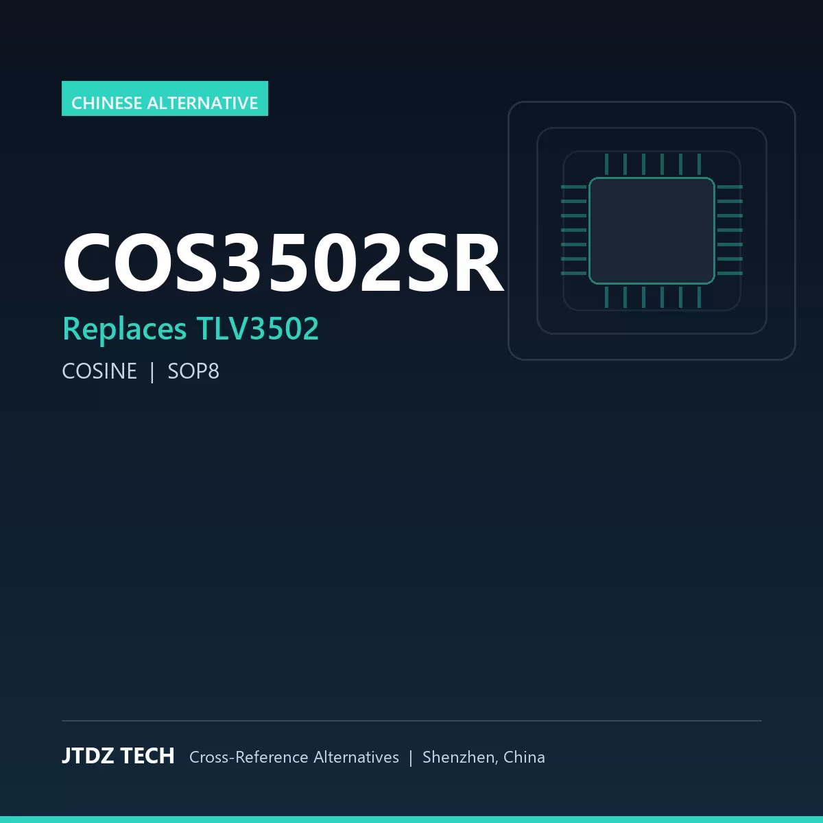 COS3502SR - alternative to TLV3502