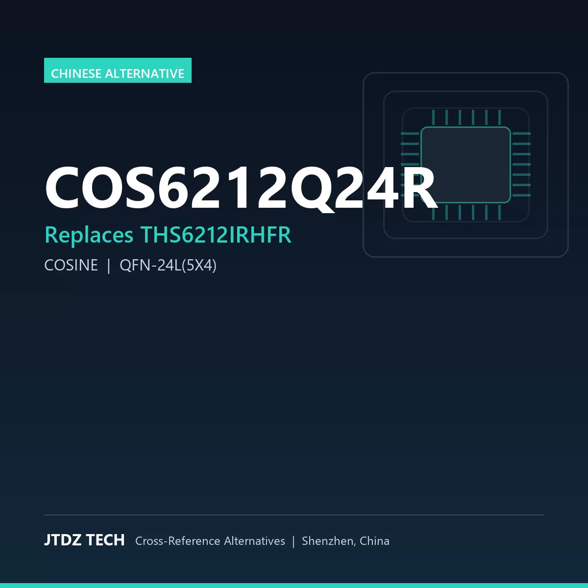 COS6212Q24R - alternative to THS6212IRHFR