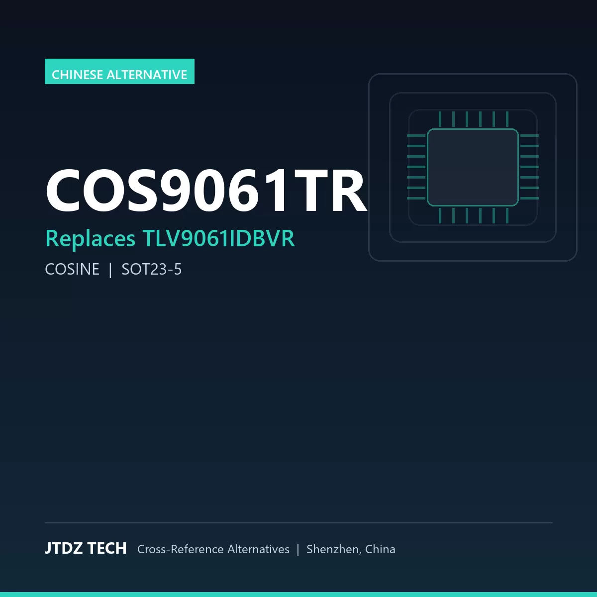 COS9061TR - alternative to TLV9061IDBVR
