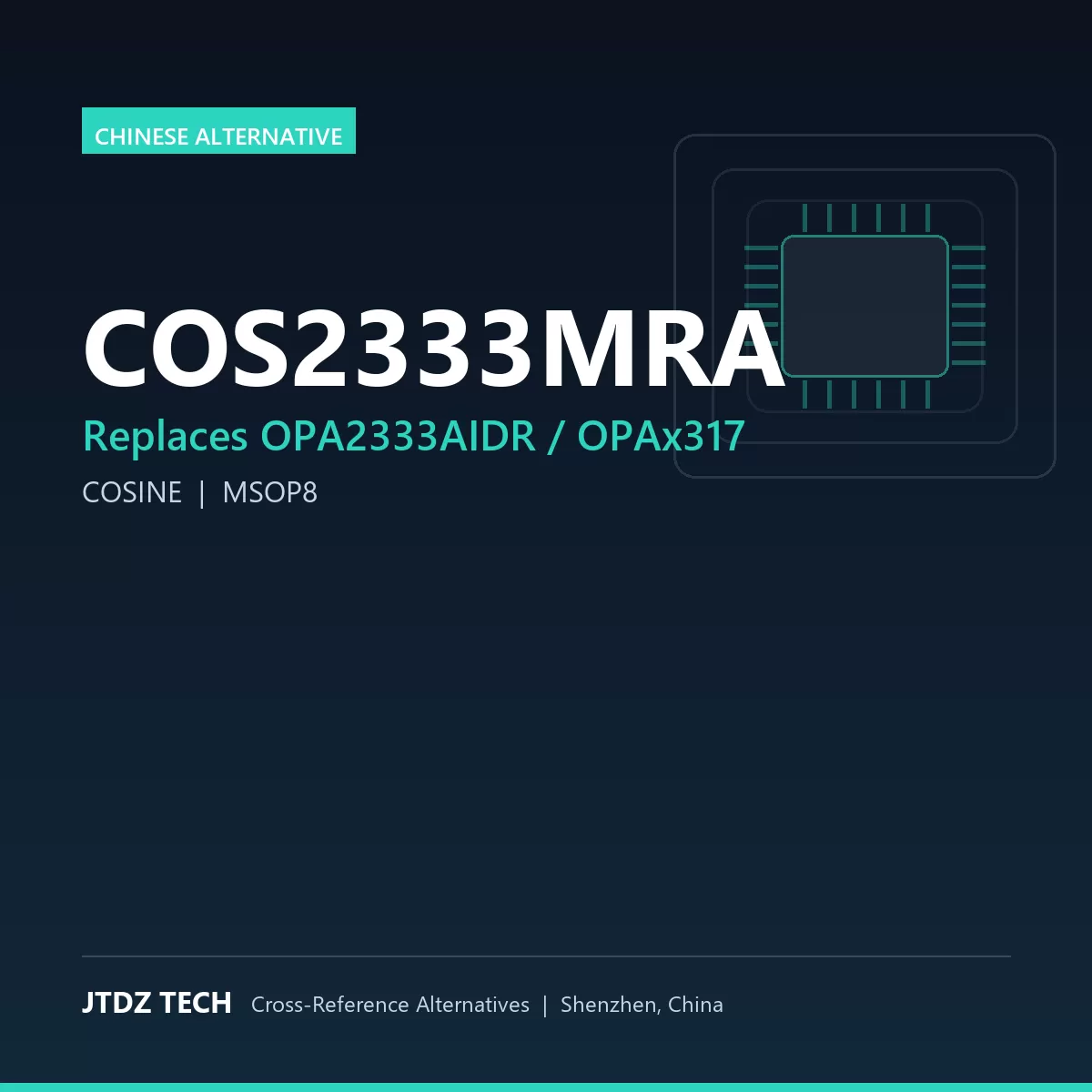COS2333MRA - alternative to OPA2333AIDR