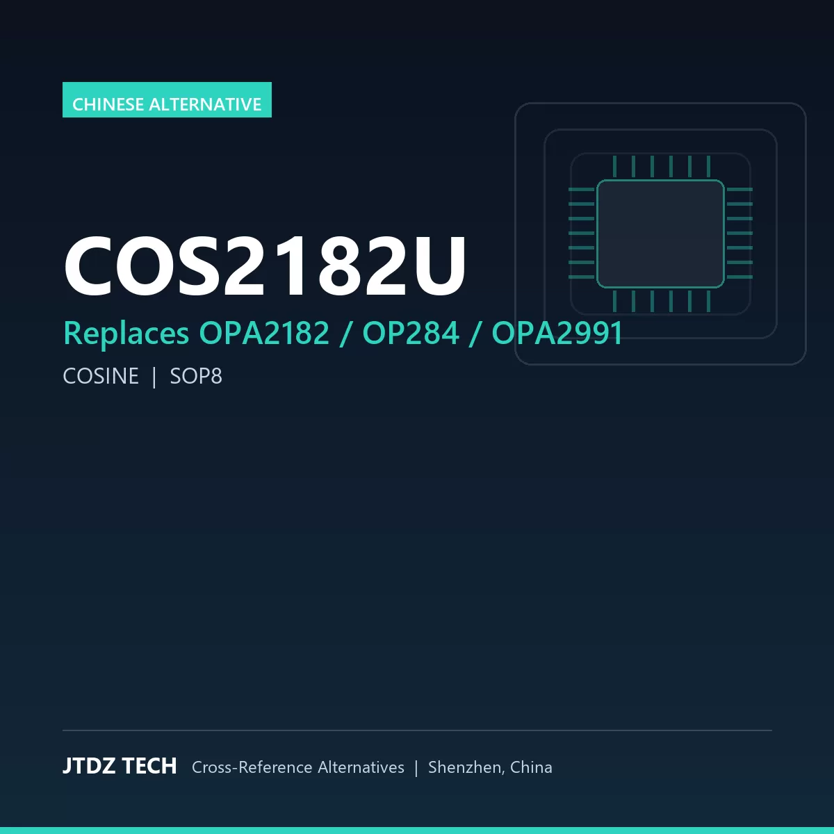 COS2182U - alternative to OPA2182