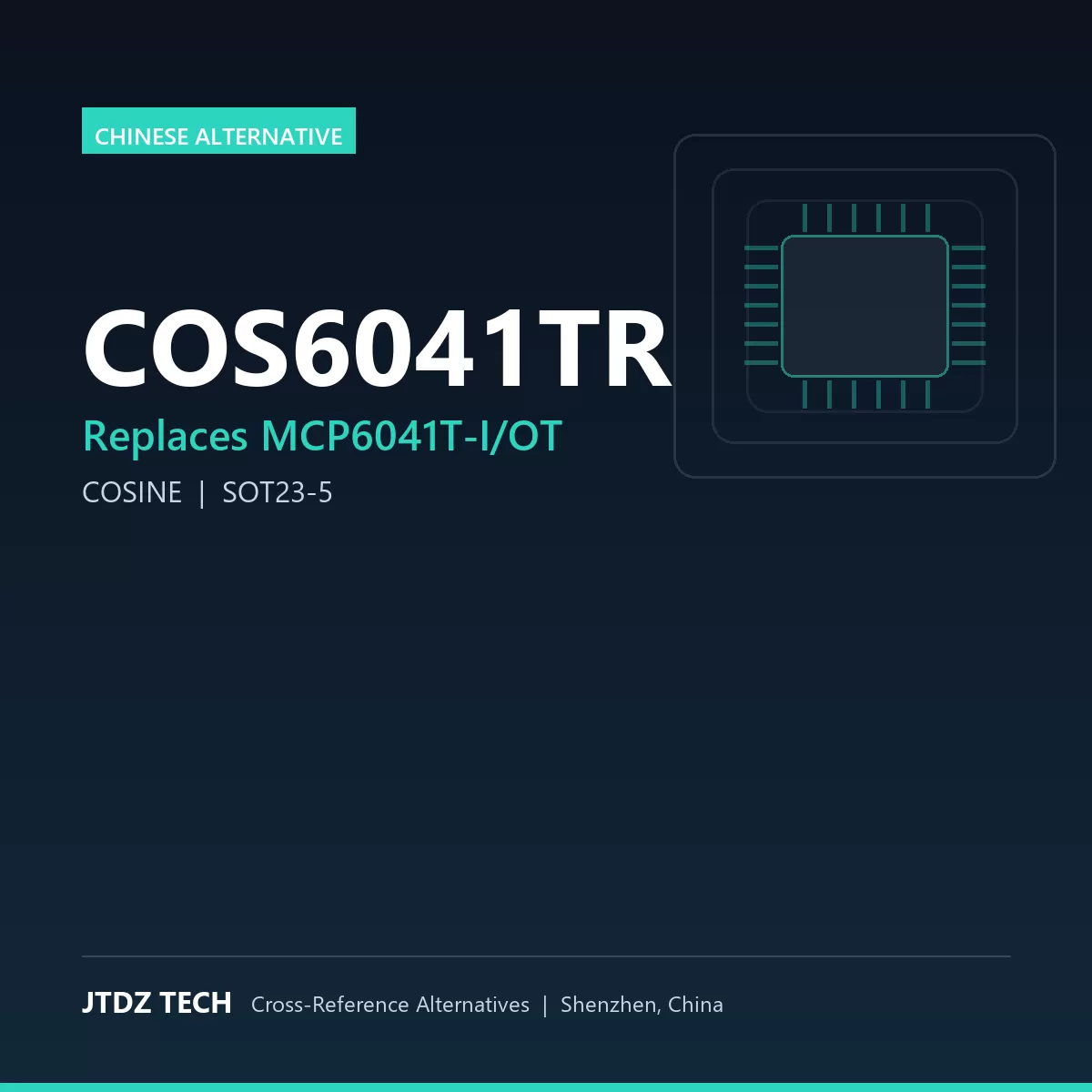 COS6041TR - alternative to MCP6041T-I/OT