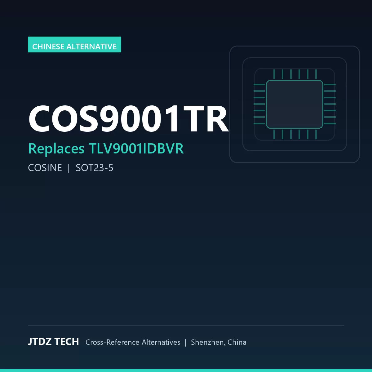 COS9001TR - alternative to TLV9001IDBVR