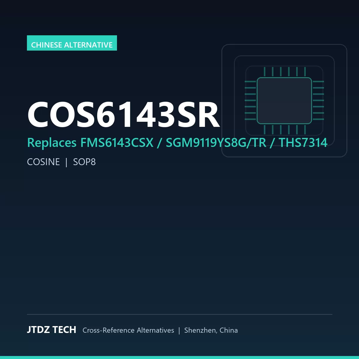 COS6143SR - alternative to FMS6143CSX