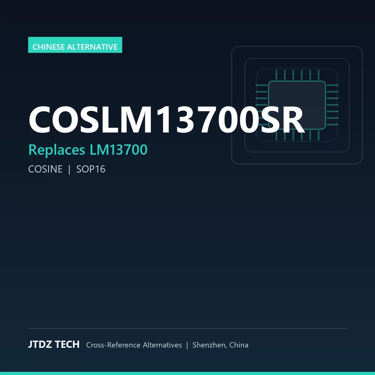 COSLM13700SR - alternative to LM13700