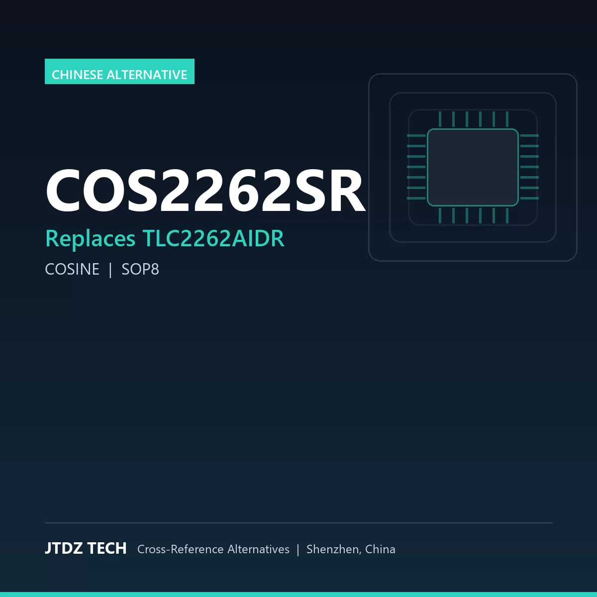COS2262SR - alternative to TLC2262AIDR