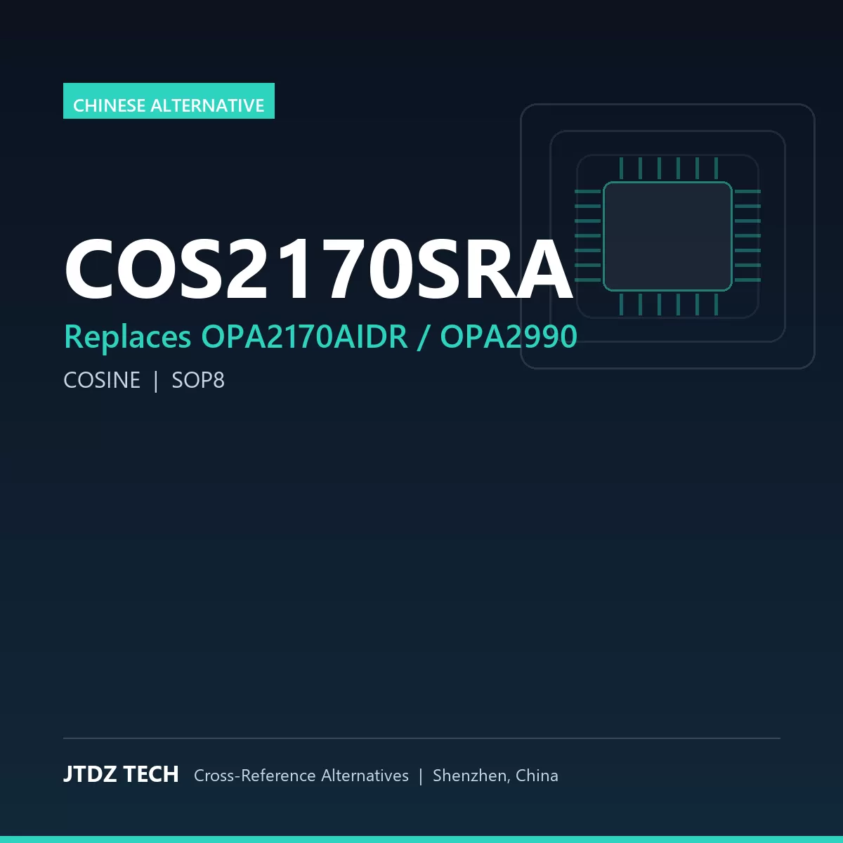 COS2170SRA - alternative to OPA2170AIDR
