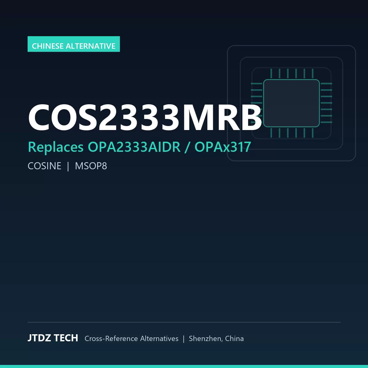COS2333MRB - alternative to OPA2333AIDR