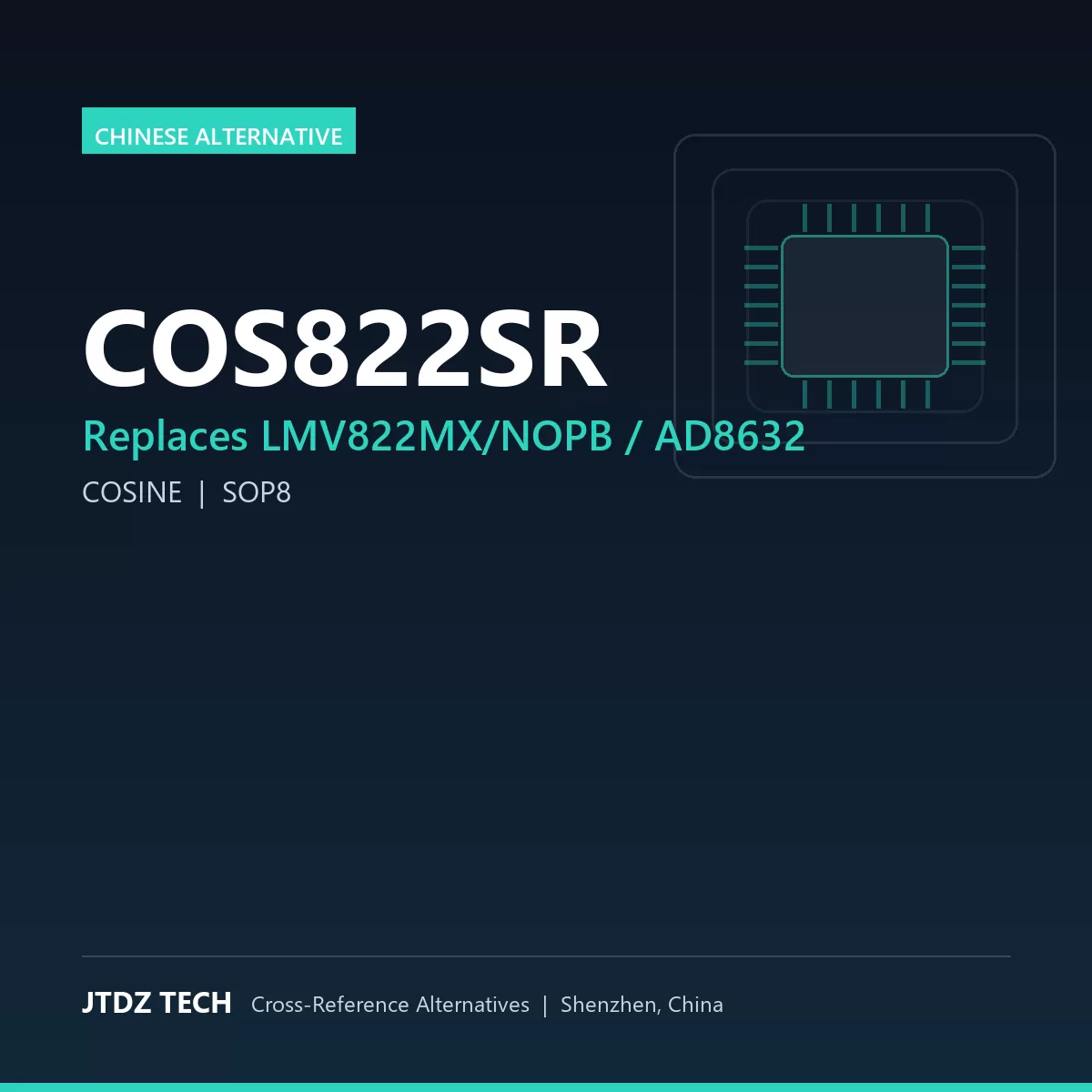 COS822SR - alternative to LMV822MX/NOPB