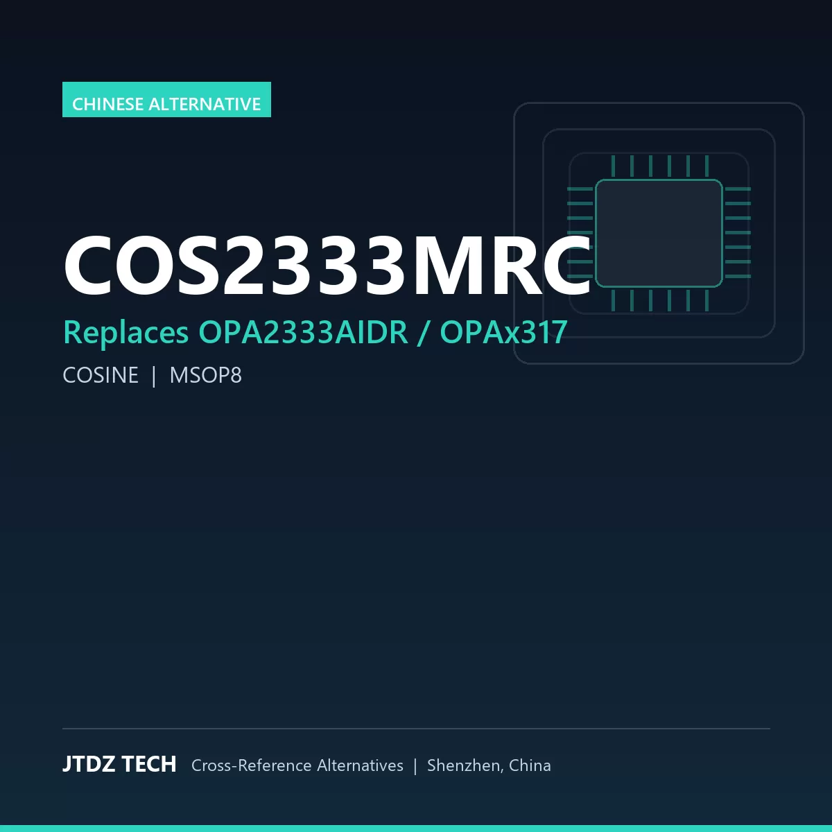 COS2333MRC - alternative to OPA2333AIDR
