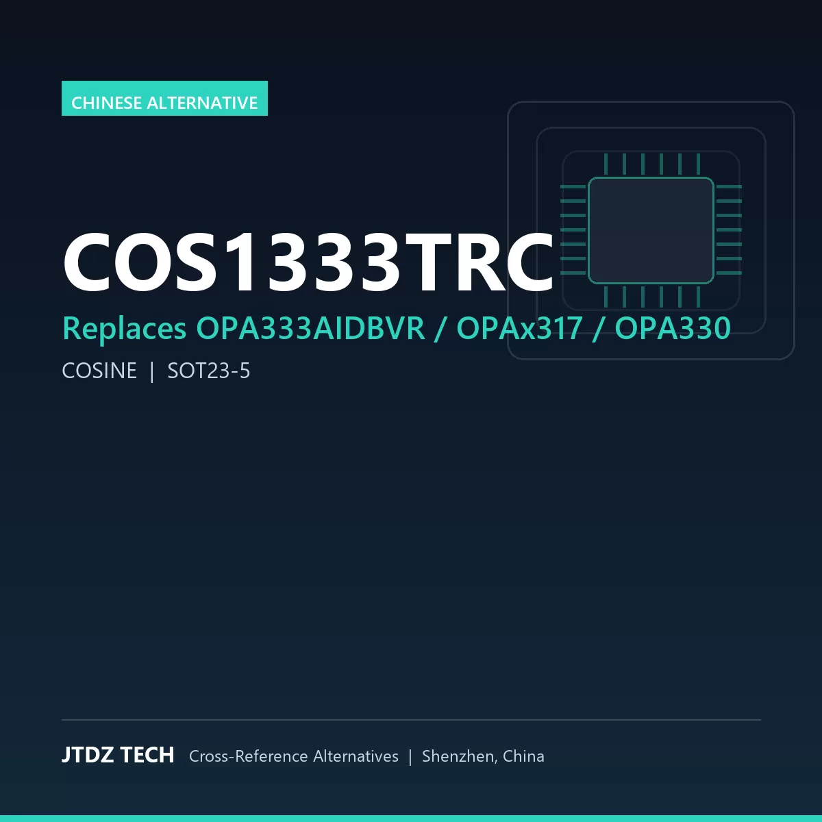 COS1333TRC - alternative to OPA333AIDBVR