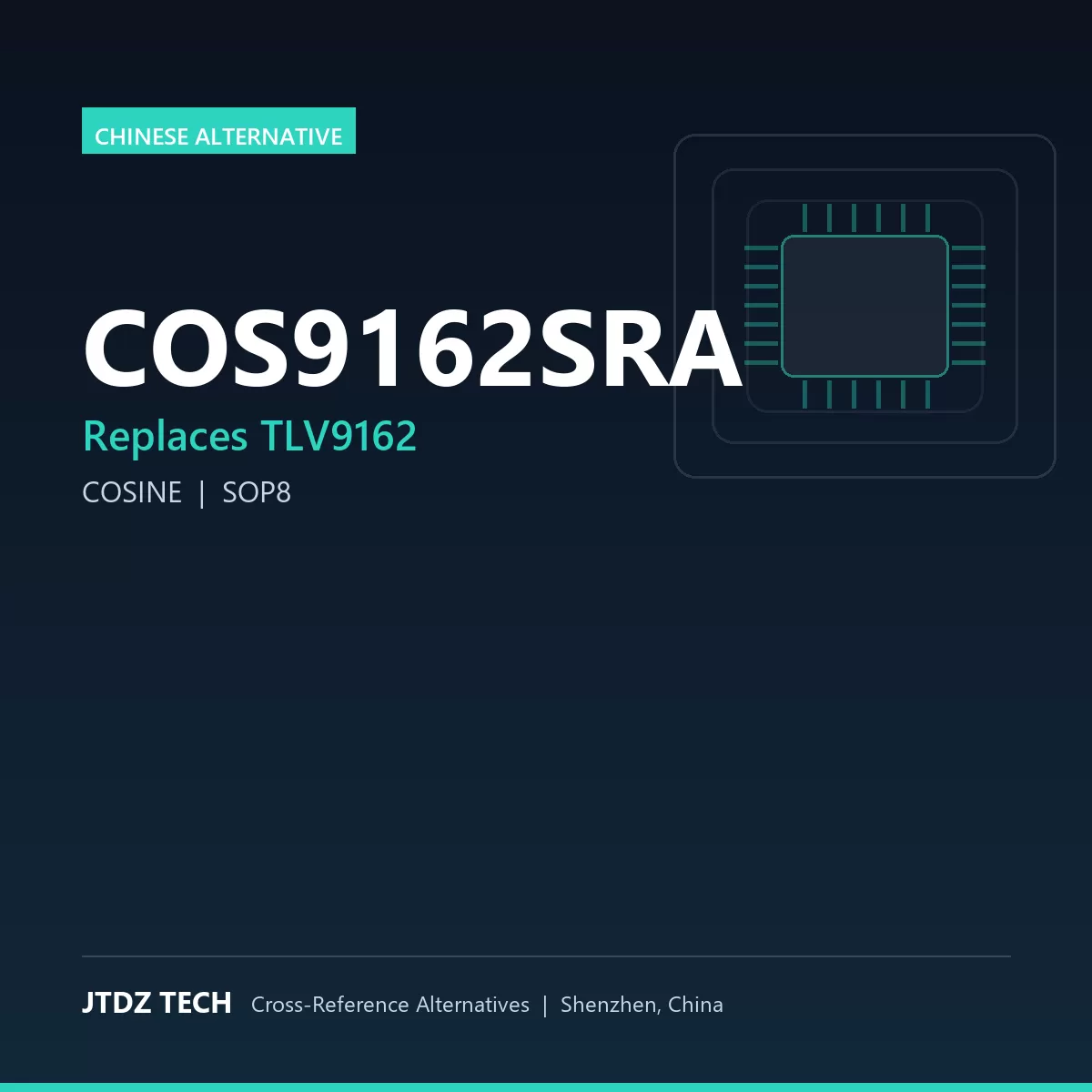 COS9162SRA - alternative to TLV9162