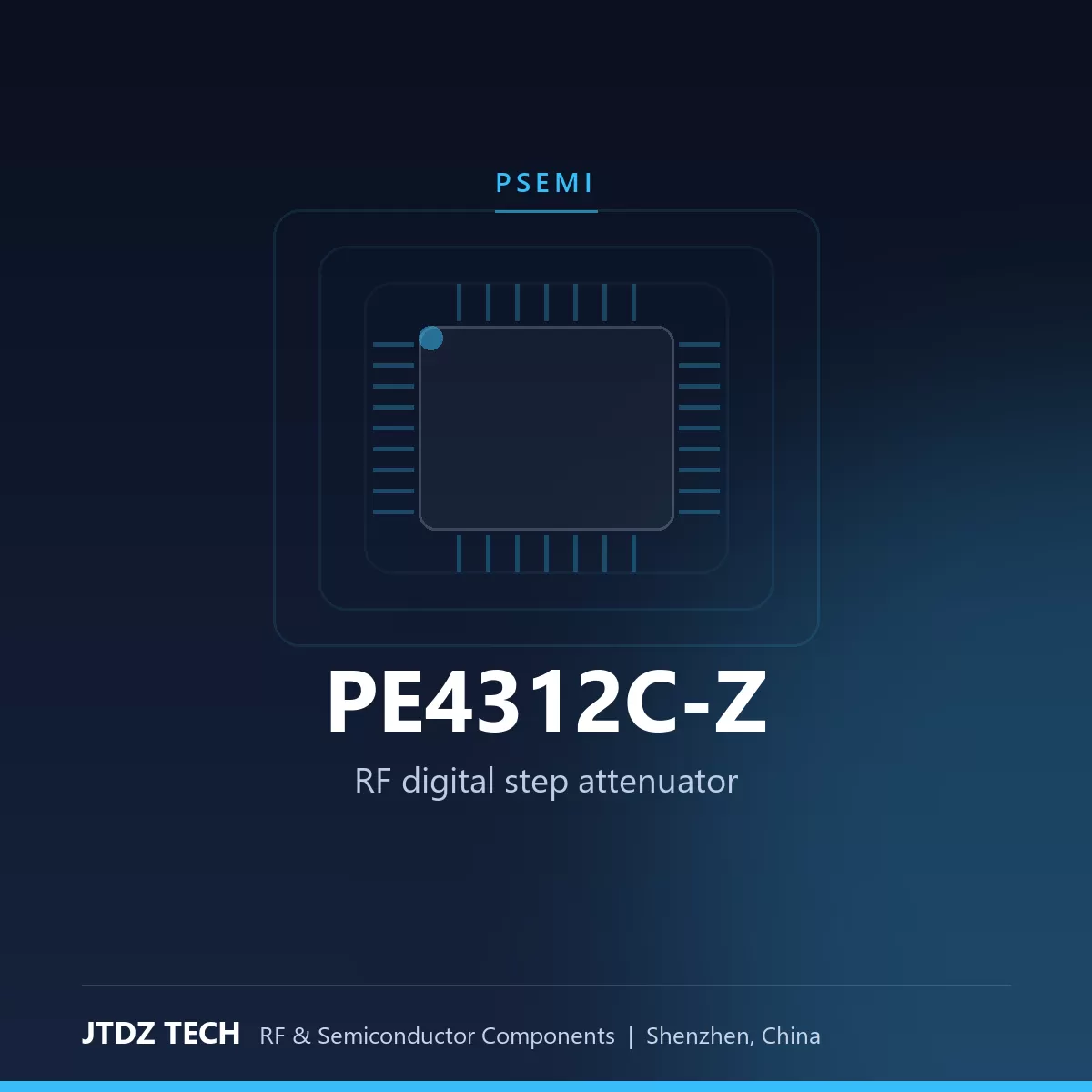 PE4312C-Z pSemi RF digital step attenuator