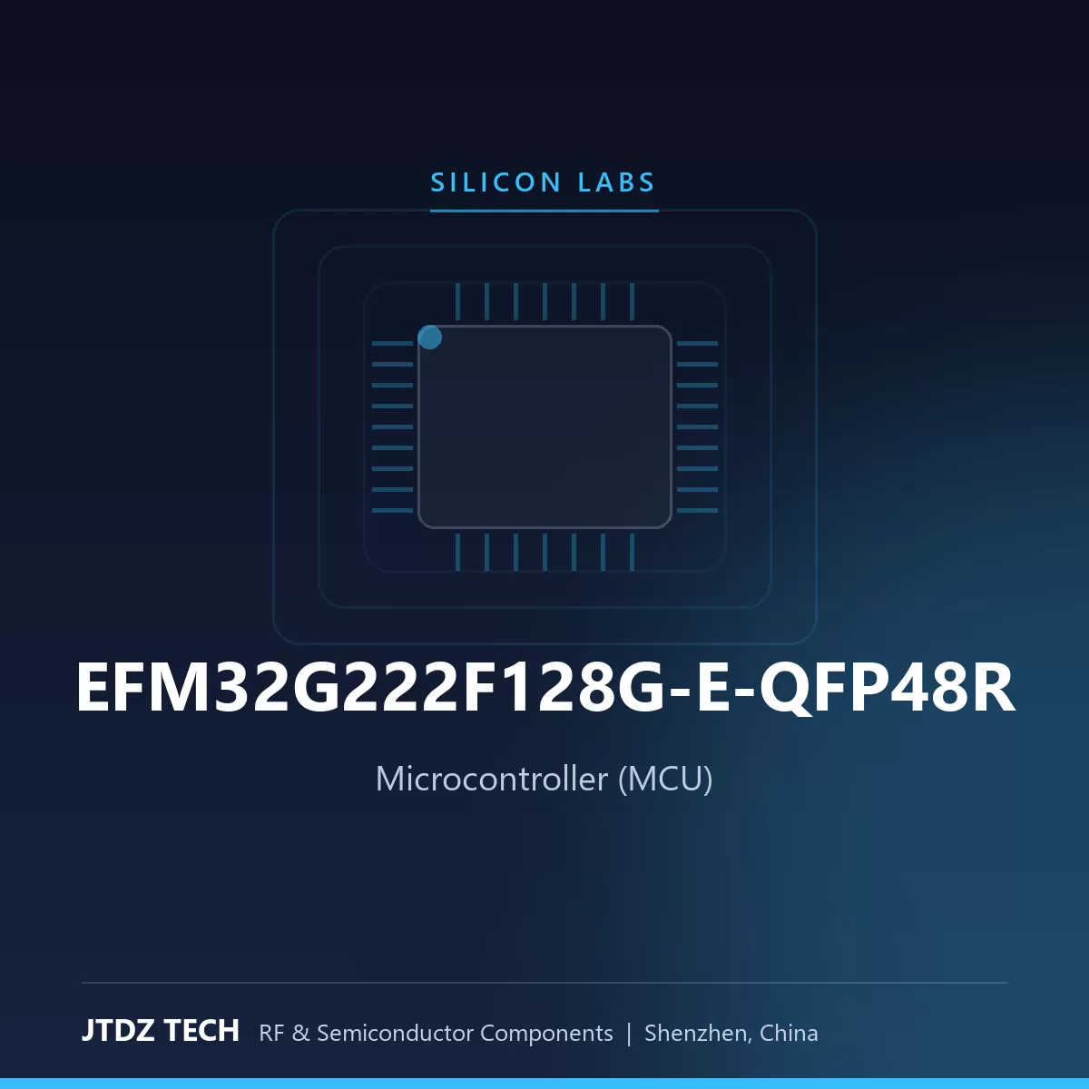 EFM32G222F128G-E-QFP48R Silicon Labs Microcontroller (MCU)