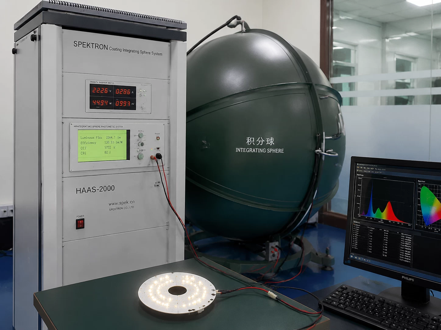 LED module prototype validation through optical and electrical testing