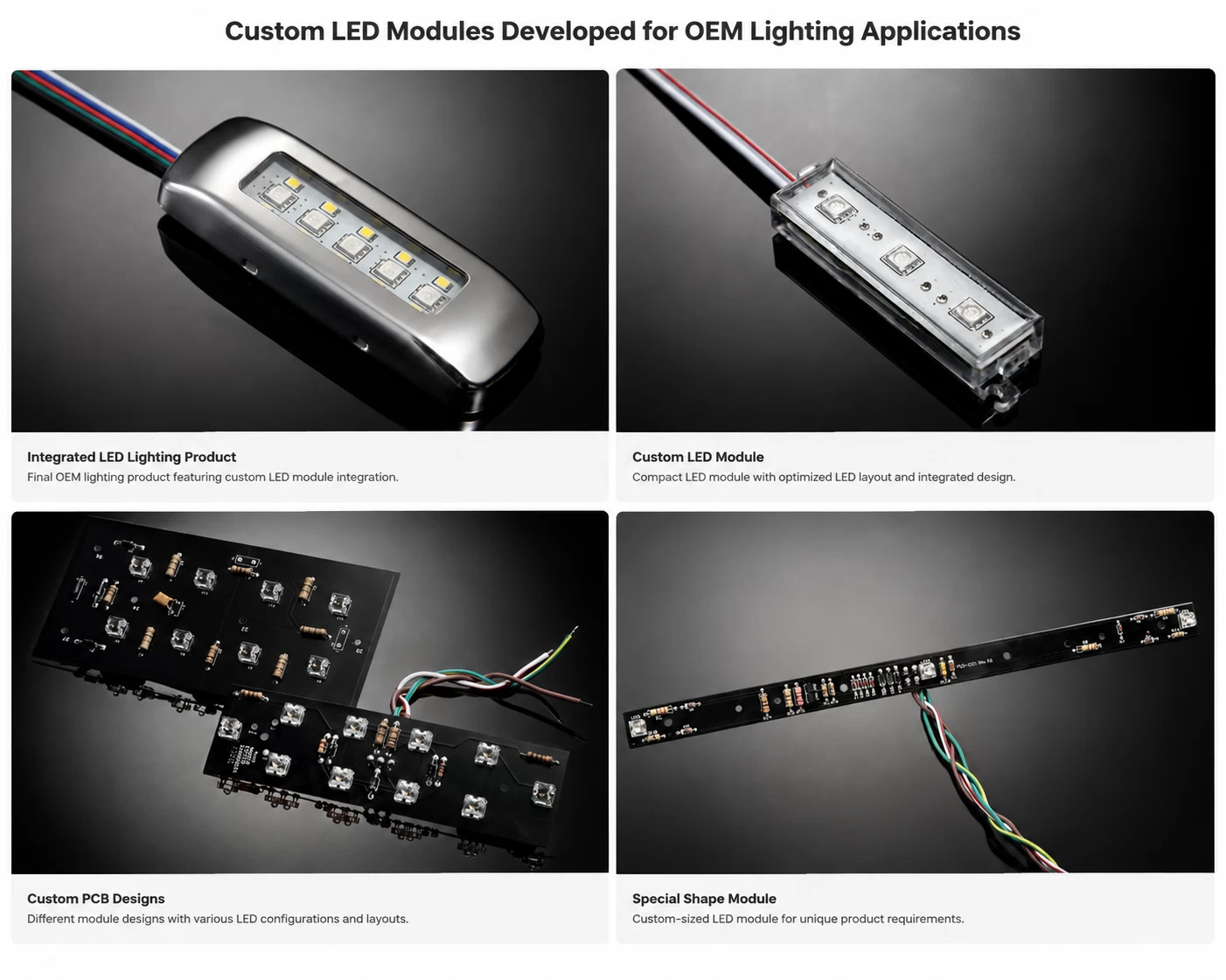 Custom LED modules for marine and specialty vehicle lighting applications