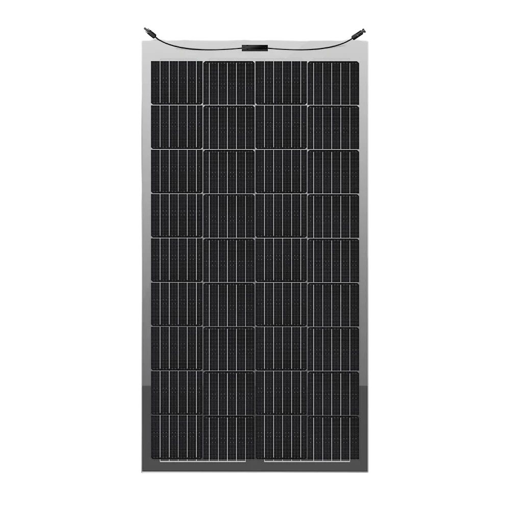 18V double-glass bifacial solar panel installed for residential and off-grid power systems