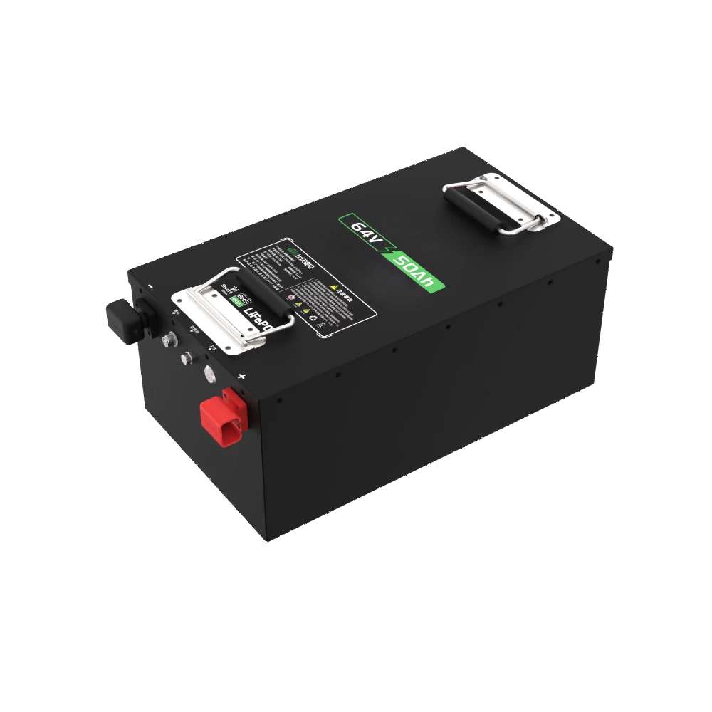 64V 50Ah LiFePO4 Battery Pack Front Angle View