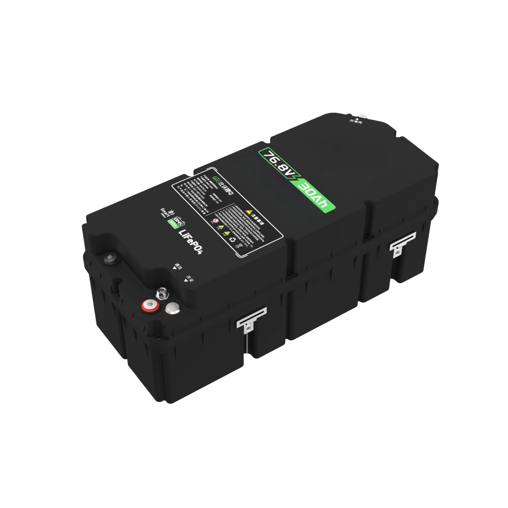 76V 30Ah LiFePO4 Lithium Battery Pack Front Angle View