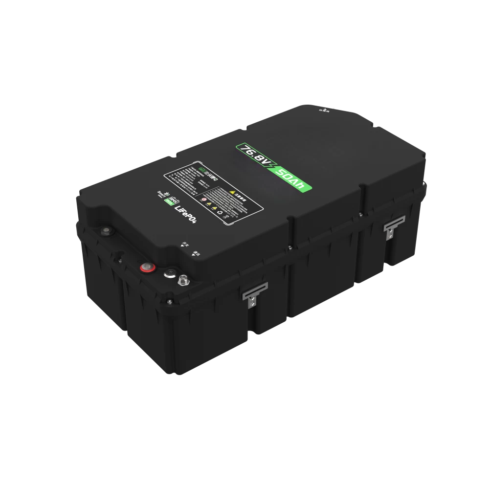 76V 50Ah LiFePO4 Battery Pack Front Angle View