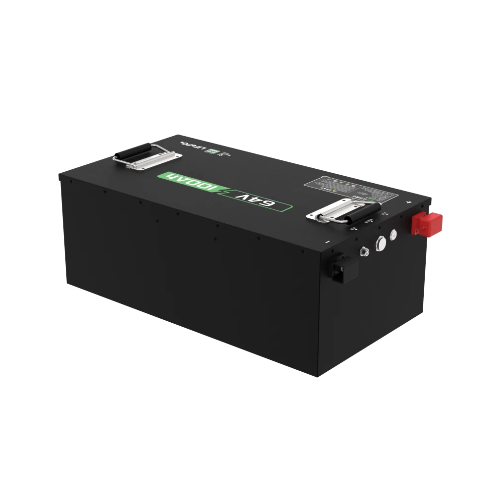 64V 100Ah LiFePO4 Battery Pack Front Angle View
