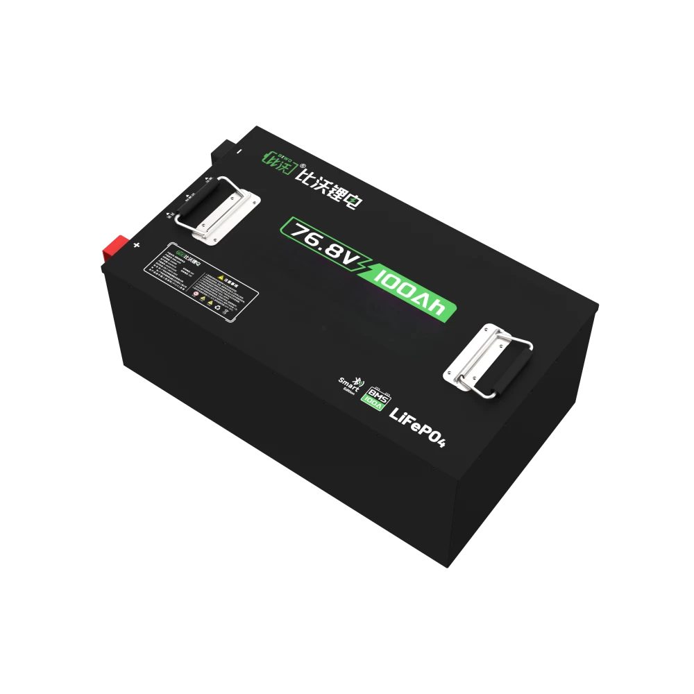 76V 100Ah Rechargeable LiFePO4 Battery Pack for E-bike