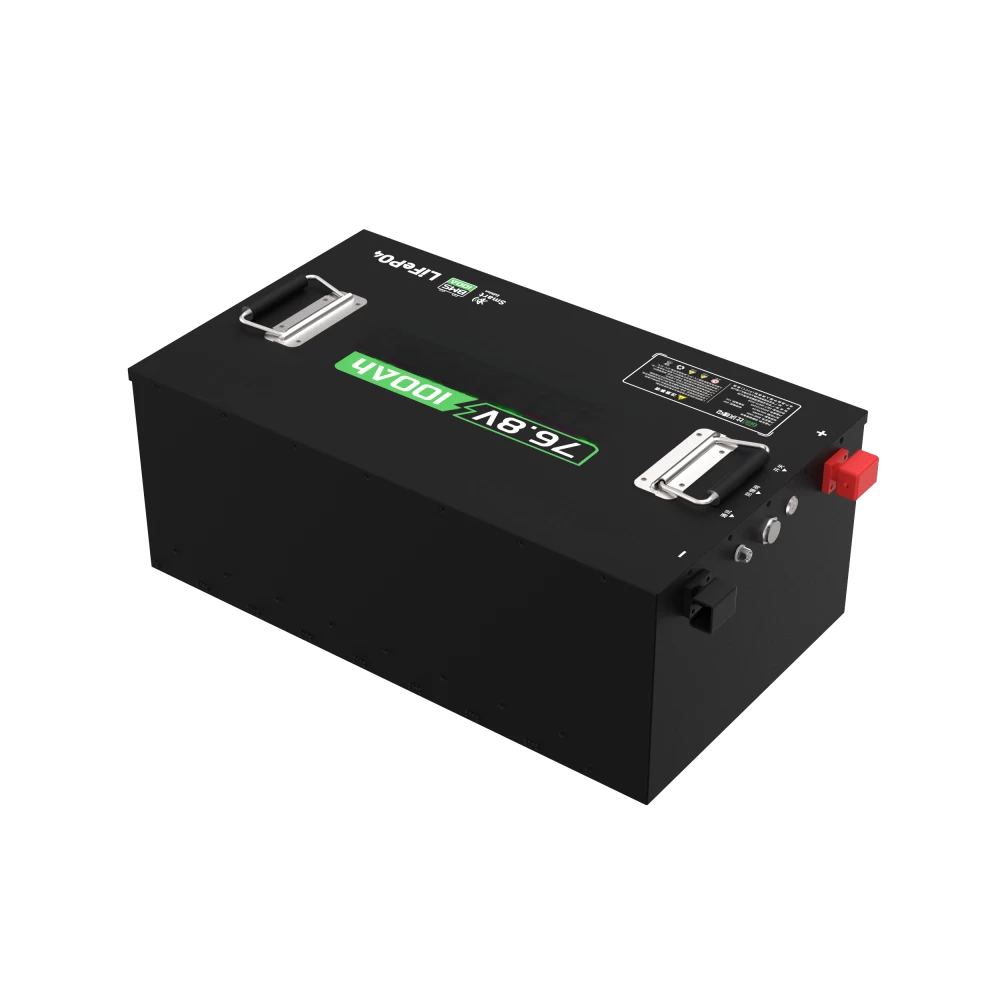 76V 100Ah LiFePO4 Battery Pack Front Angle View
