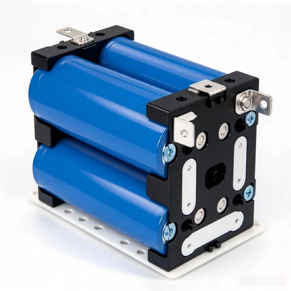 Inside Structure of 12V 50Ah Lithium Battery Pack with Blue Cells