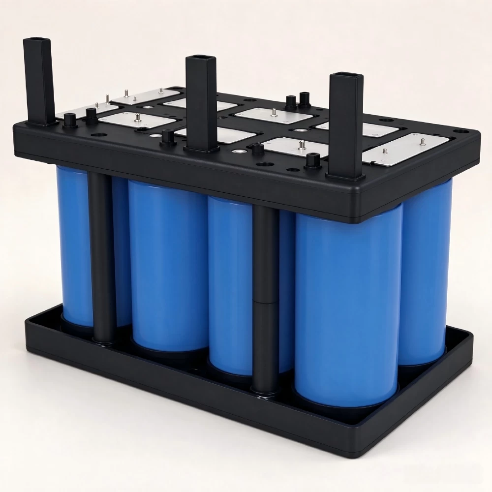 Inside Structure of 24V 50Ah Lithium Battery Pack with Blue Cells