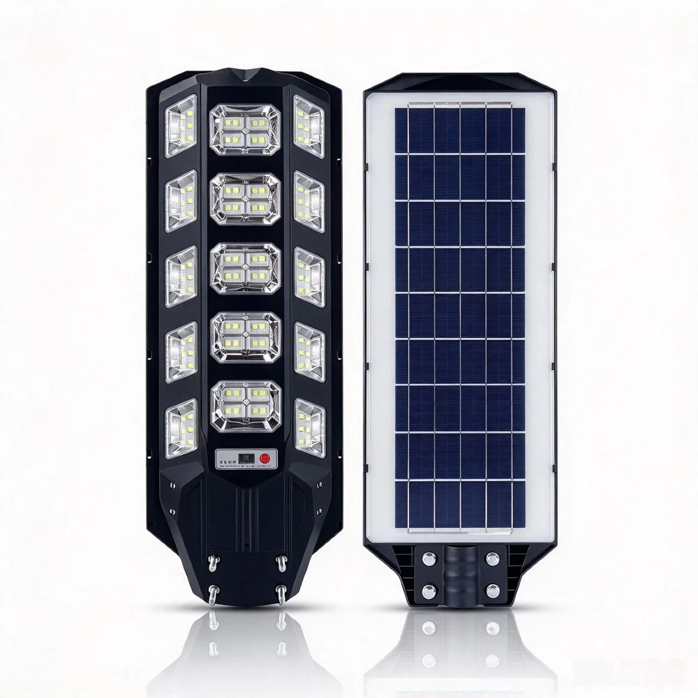 500W high-power IP66 outdoor solar street lamp for parking lot and highway illumination.