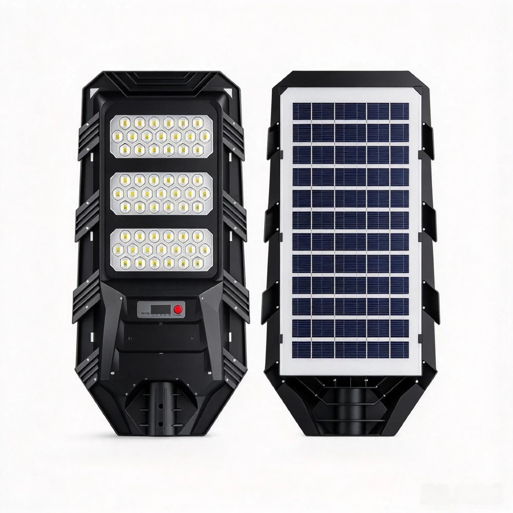 300W matrix lens optical outdoor solar street lamp fixture for pathway and yard.