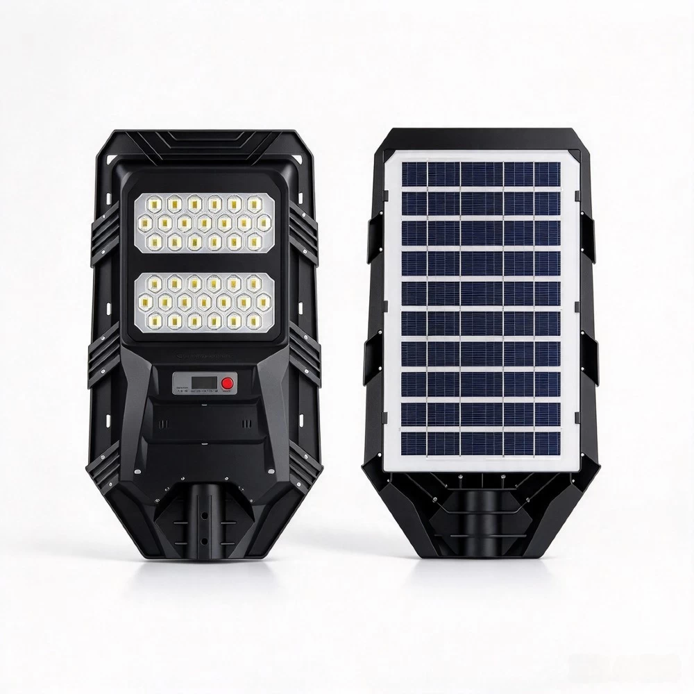 200W matrix lens optical outdoor solar street lamp fixture for pathway and yard.