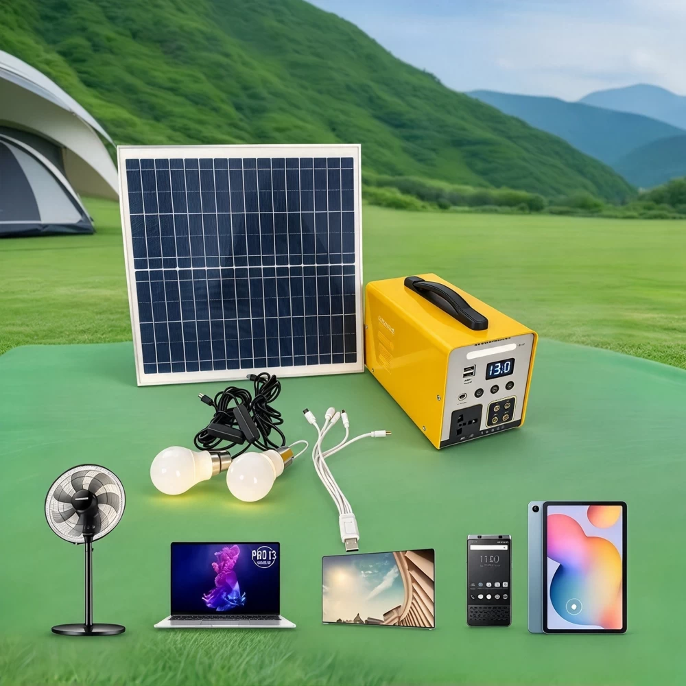 Specifications chart for Tylon 300W-1000W Solar Kit detailing LiFePO4 battery capacity and 200W max solar input