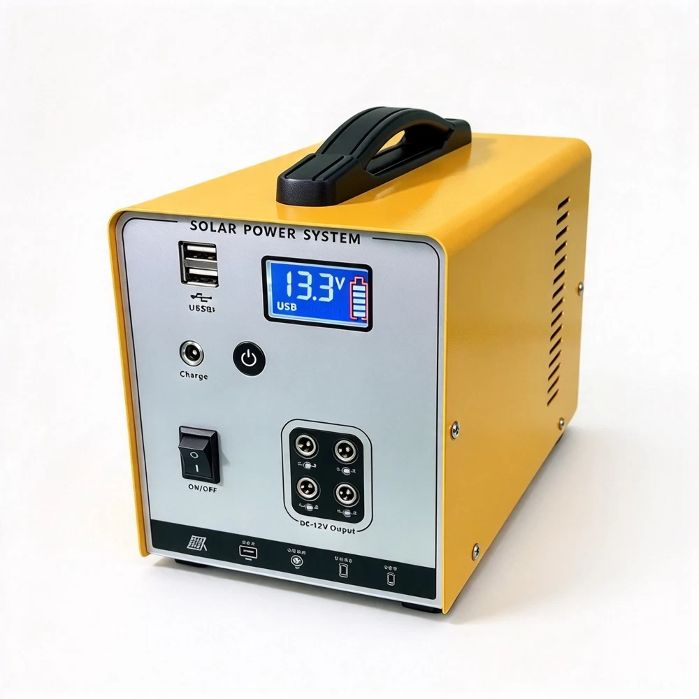 Tylon 300W-1000W All-In-One Portable Solar Energy Generator with steel case design and built-in LED light