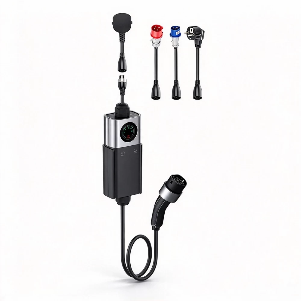 Tylon Type2 3.5KW 7KW Portable EV Charger with Interchangeable Aviation Plugs