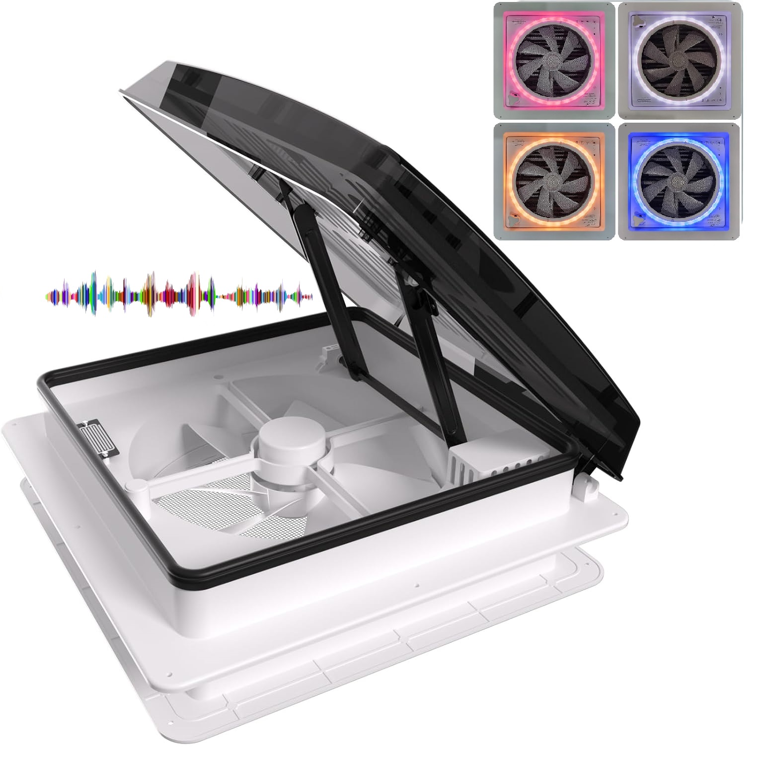 VOICE CONTROL LED LIGHT RV VENT FAN