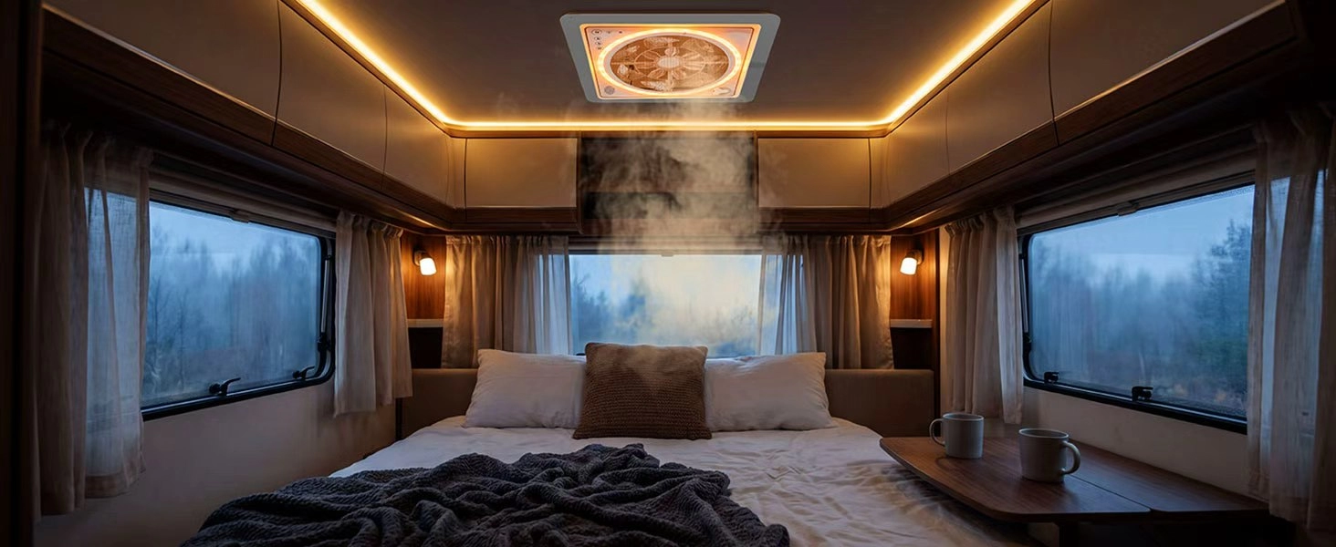 VOICE CONTROL LED LIGHT RV VENT FAN