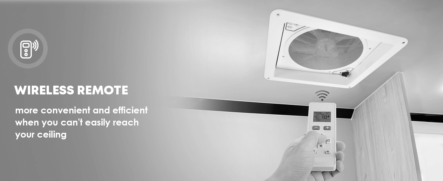 VOICE CONTROL LED LIGHT RV VENT FAN