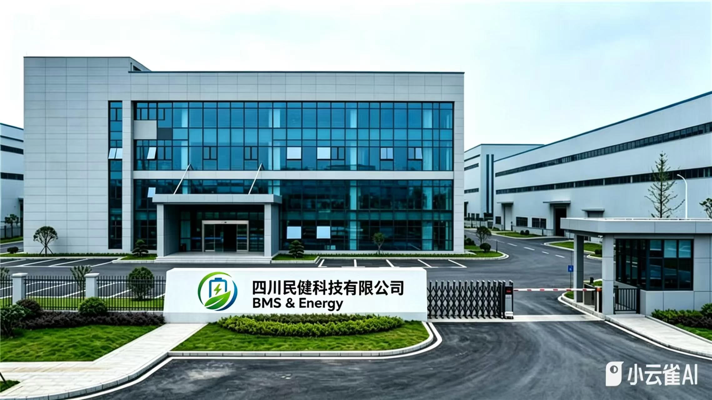 Exterior view of an industrial company building