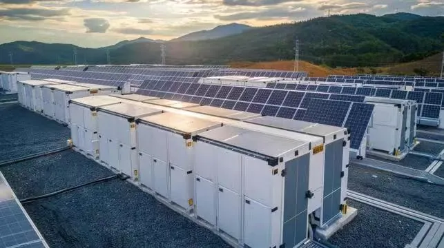 Solar panels and battery energy storage containers