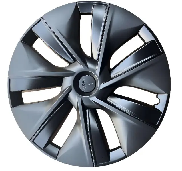 19-Inch 7-Clip Carbon Black Hub Cap for Tesla Model Y (2023) — OEM 1044235-00-CB