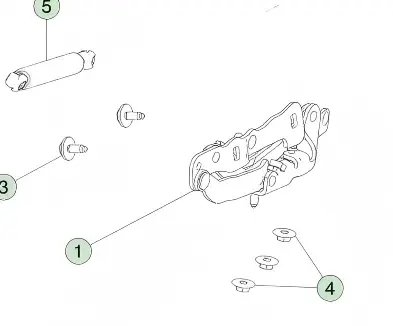 Right Hand Trunk Hinge for Tesla Model 3 — 1551481-00-E