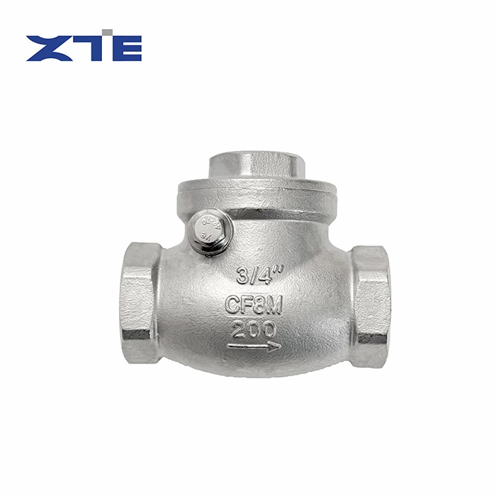 Threaded Swing Check Valve, ZTE VALVE Stainless Steel Thread Swing Non Return Valve for Water Pipeline Backflow Prevention