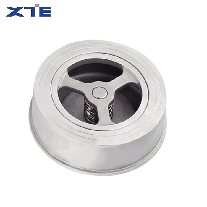 Spring Lift Wafer Check Valve, ZTE VALVE Stainless Steel Wafer Type Spring Loaded Non Return Valve for Pipeline Anti-backflow